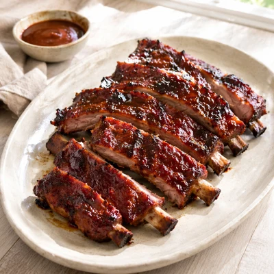 Slow Cooker Pork Shoulder: Pork Back Ribs with Maple BBQ Sauce