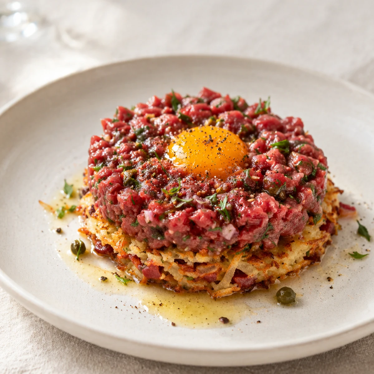 Rindstatar mit Bündner Rösti : accord vin et mets parfait