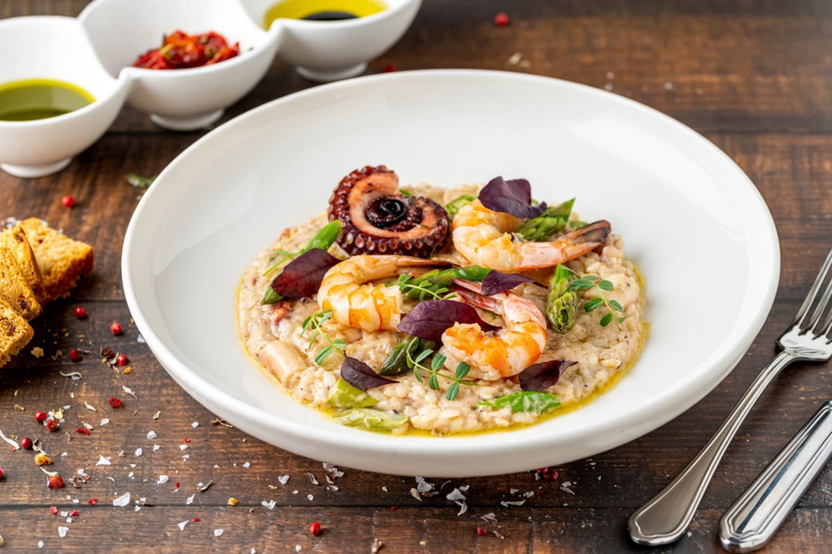 Vinmatchning: vin till Risotto med Jumboräkor och Bläckfisk