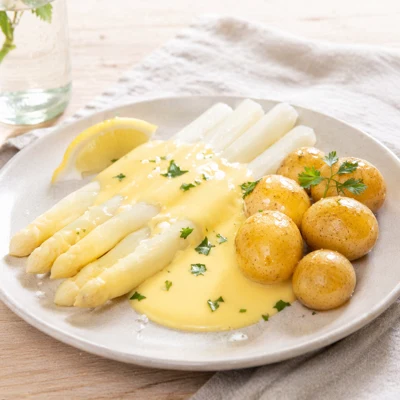 Vin till Spargel mit Sauce Hollandaise und neuen Kartoffeln | Vinmatchning