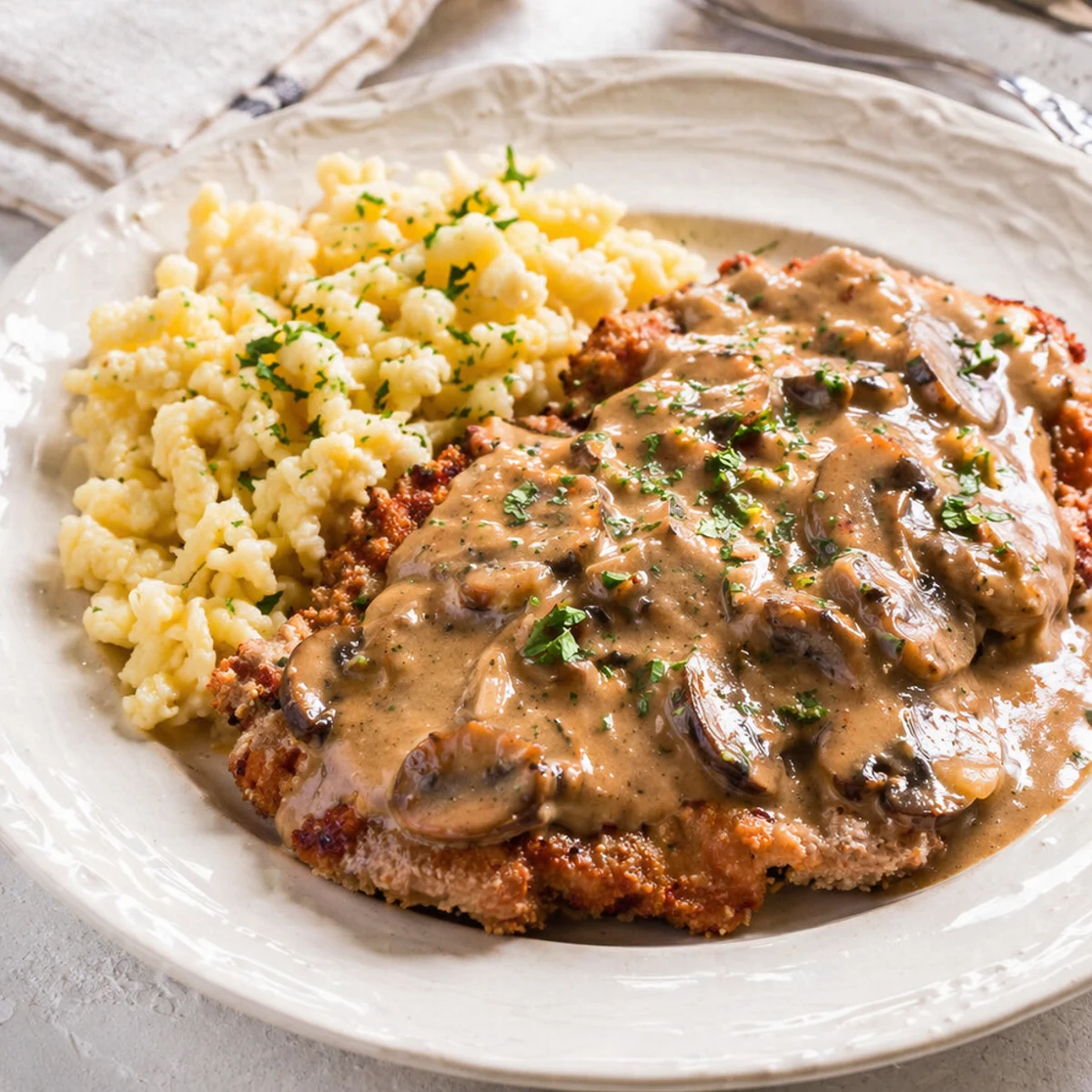 Vin till Jägerschnitzel mit Pilzrahmsauce – bästa vinmatchning
