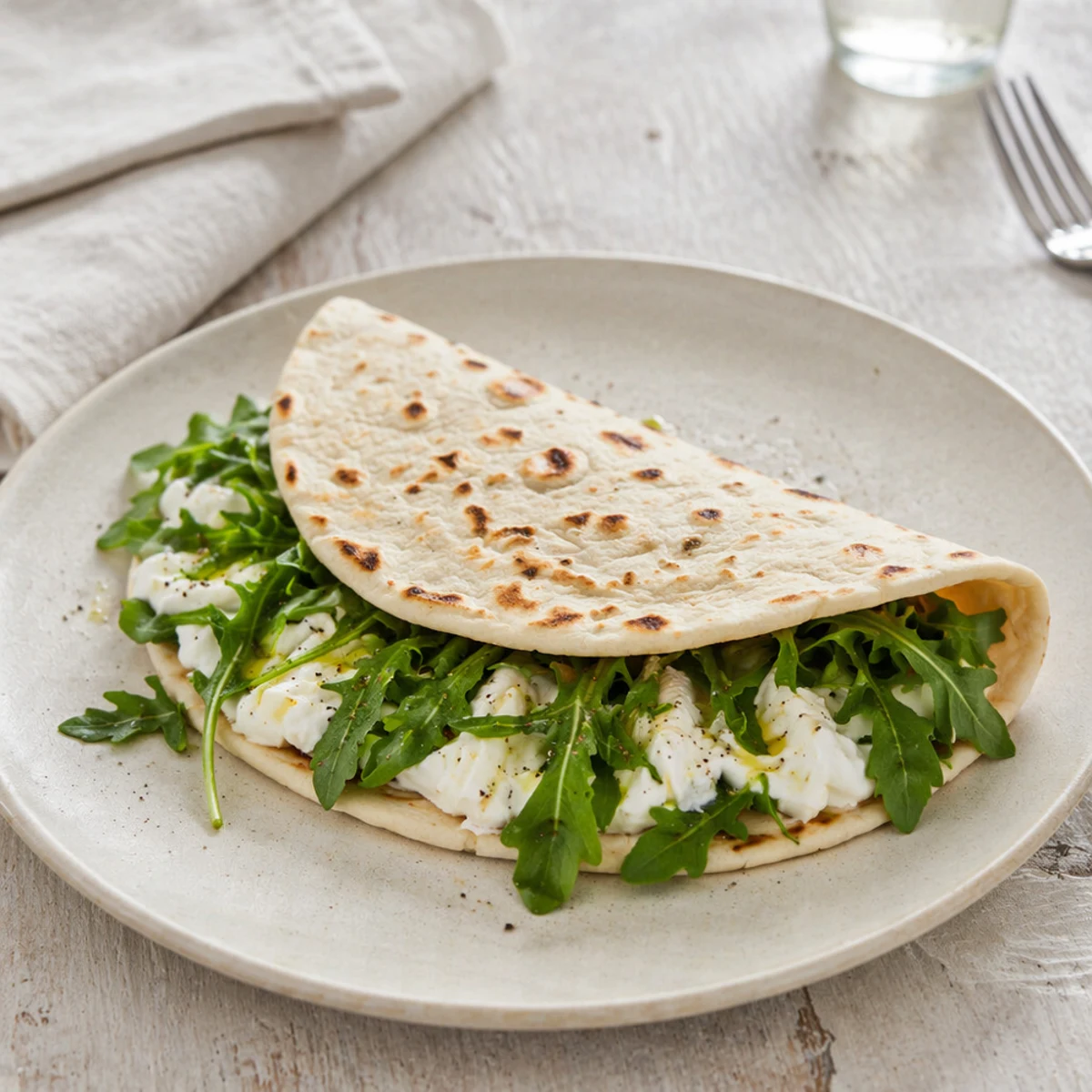 Maridaje vino con Squacquerone e Rucola su Piadina: las mejores opciones