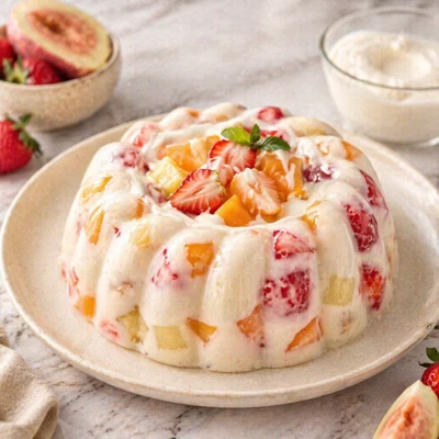 Vinmatchning till Gelatina con crema de leche y frutas de la estación