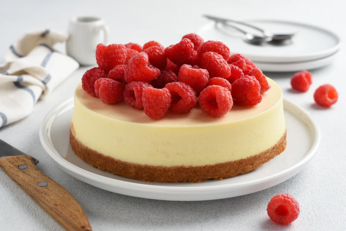 New York Cheesecake med Hallon y Maridaje Vino: Receta y Combinación Perfecta