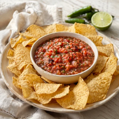 Best Wine with Roasted Tomato Salsa with Totopos