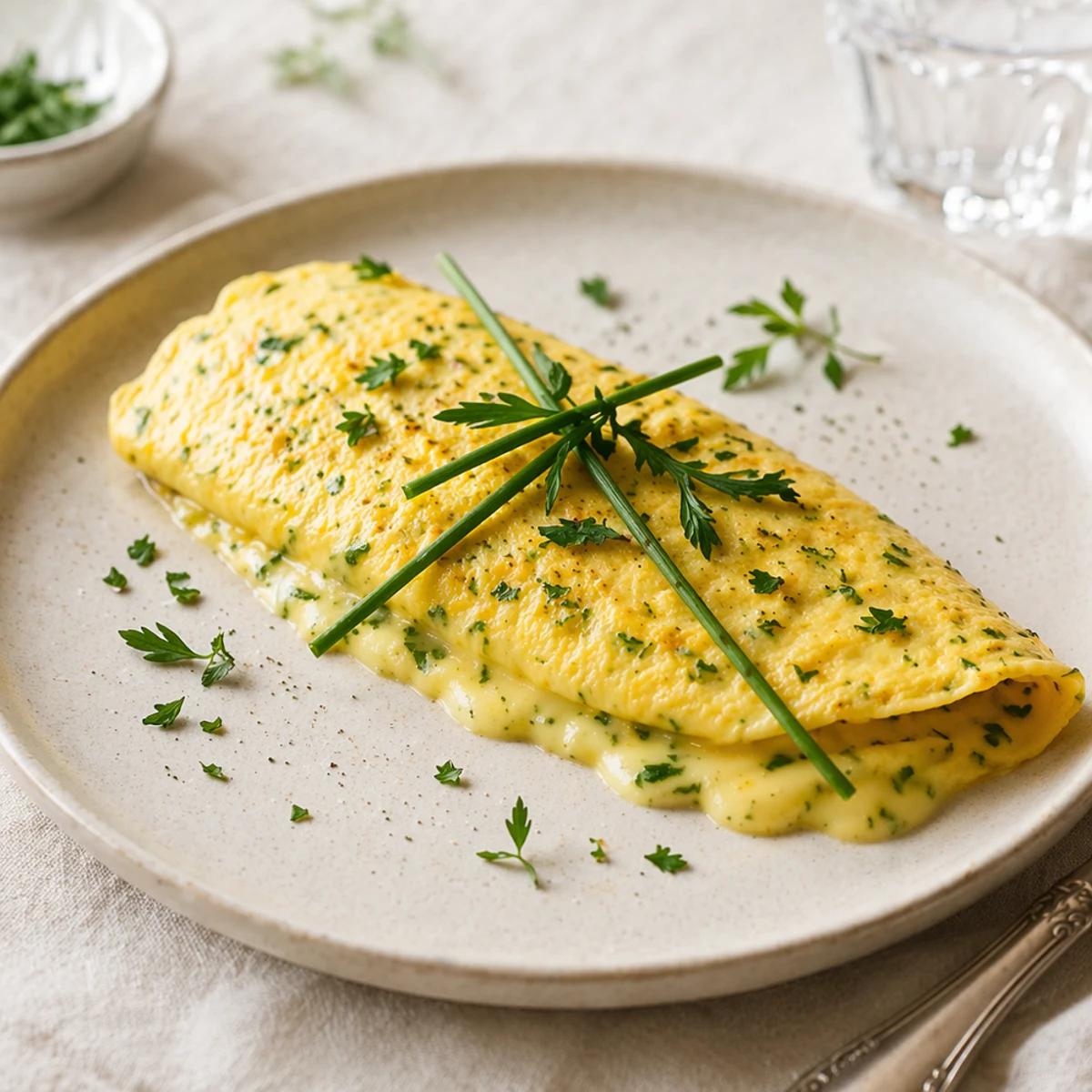Omelette aux fines herbes et Comté: receita e harmonização vinho