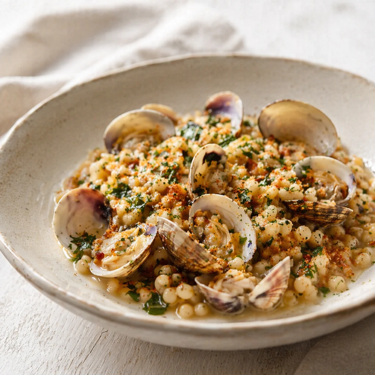 Fregola con Arselle e Bottarga: Sardische Spezialität & Weinempfehlung