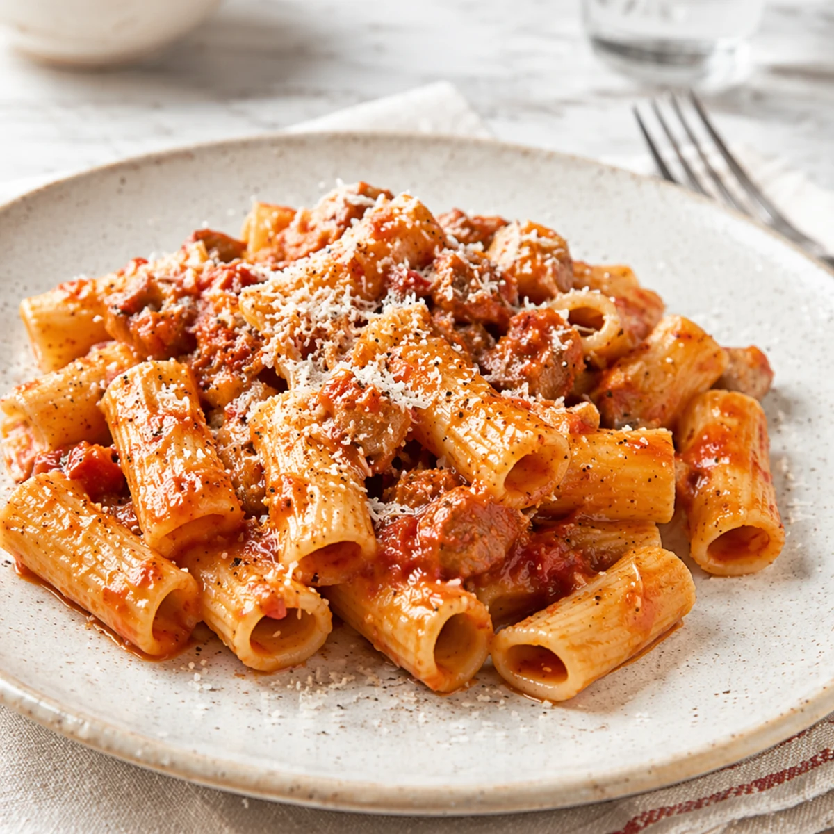 Rigatoni con Pajata alla Romana: Weinempfehlung und Rezept