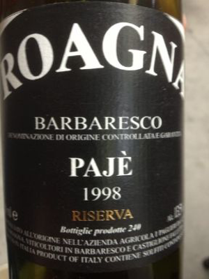 Pajè Barbaresco Riserva