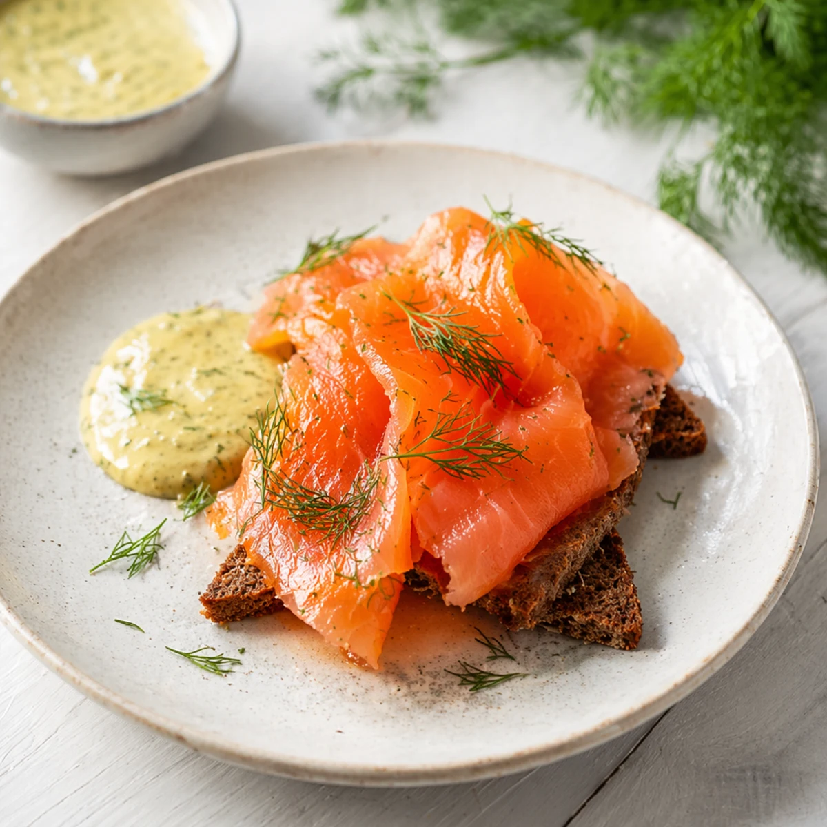 Maridaje vino con Gravad laks med dild og sennepssauce